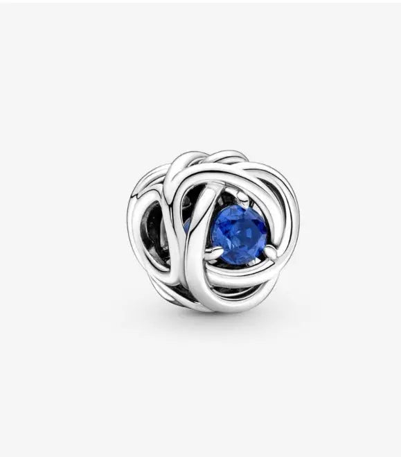 Silver Jewelry Pandora September Blue Eternity Circle Charm dansonjewelers Danson Jewelers