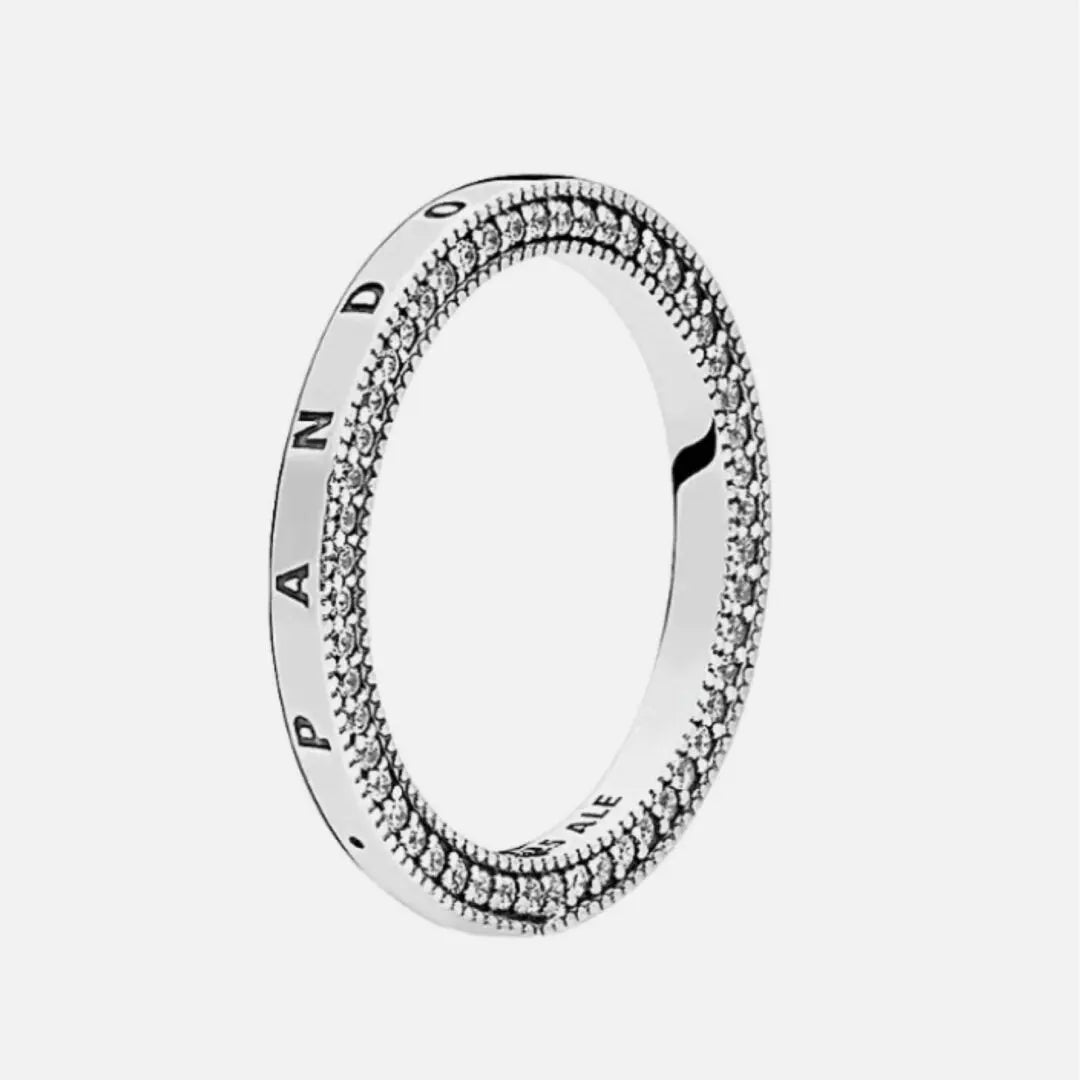 Pandora Silver CZ Signature Hearts of Pandora Ring - Danson Jewelers Silver Jewelry 