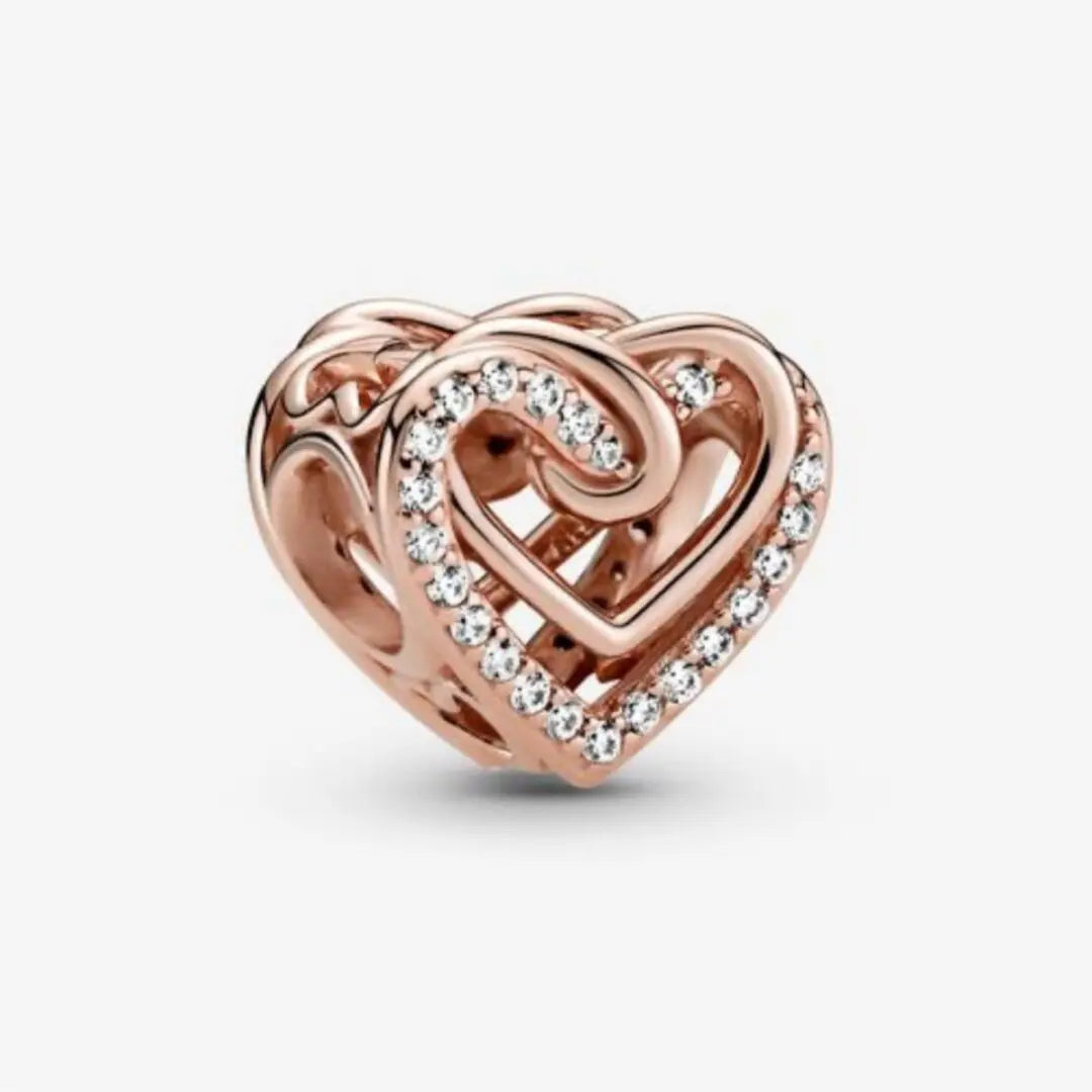 Pandora Sparkling Entwined Hearts Charm - Danson Jewelers Silver Jewelry 