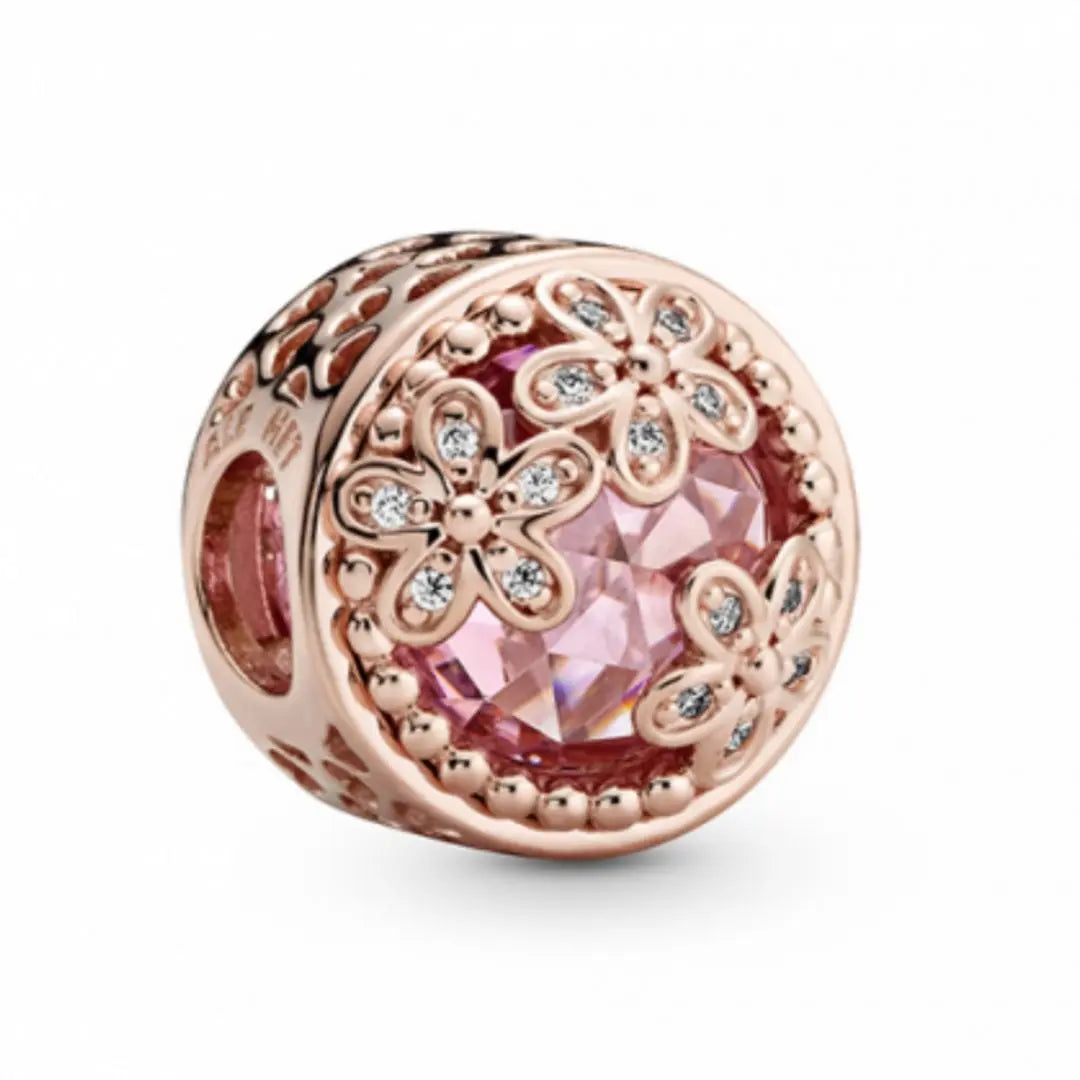 Pandora Sparkling Pink Daisy Flower Charm - Danson Jewelers Silver Jewelry 