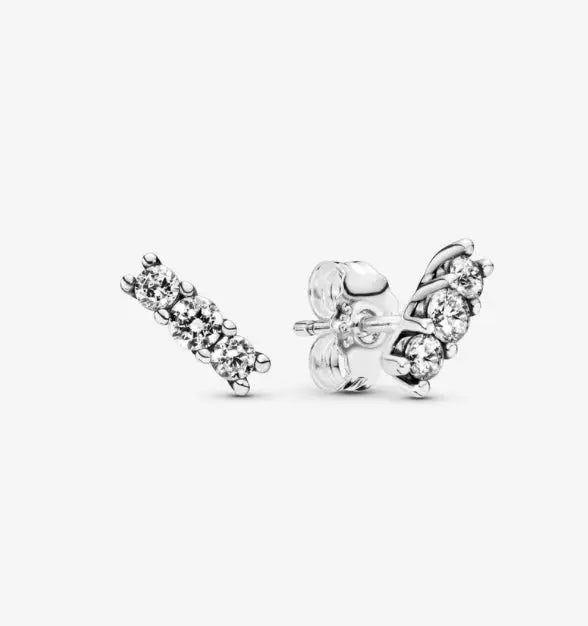 Silver Jewelry Pandora Sparkling Stud Earrings dansonjewelers Danson Jewelers
