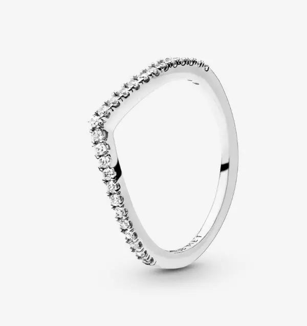 Pandora Pandora Sparkling Wishbone Ring, Silver Danson Jewelers Danson Jewelers