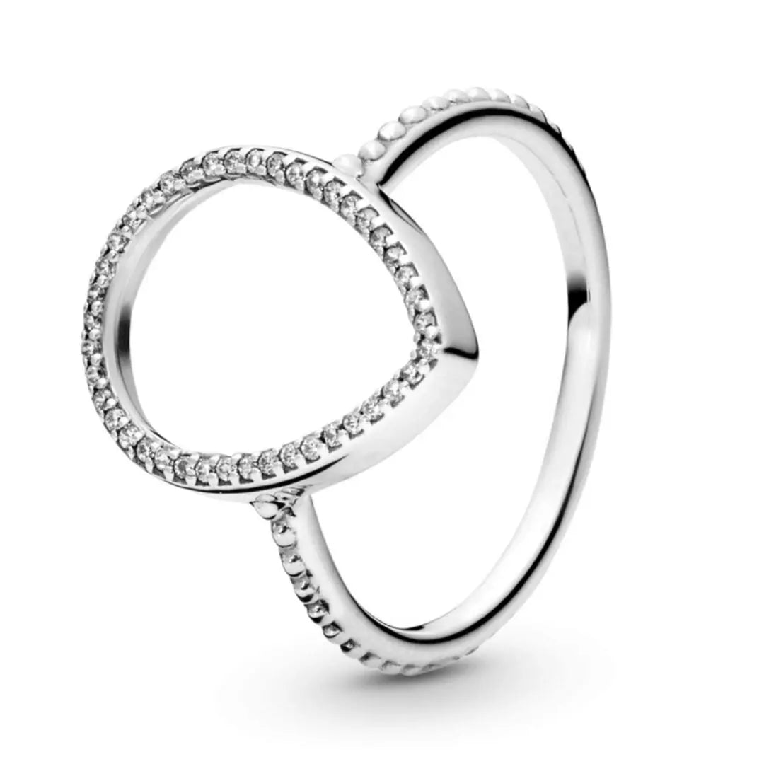 Silver Jewelry Pandora Teardrop Silhouette Ring dansonjewelers Danson Jewelers 