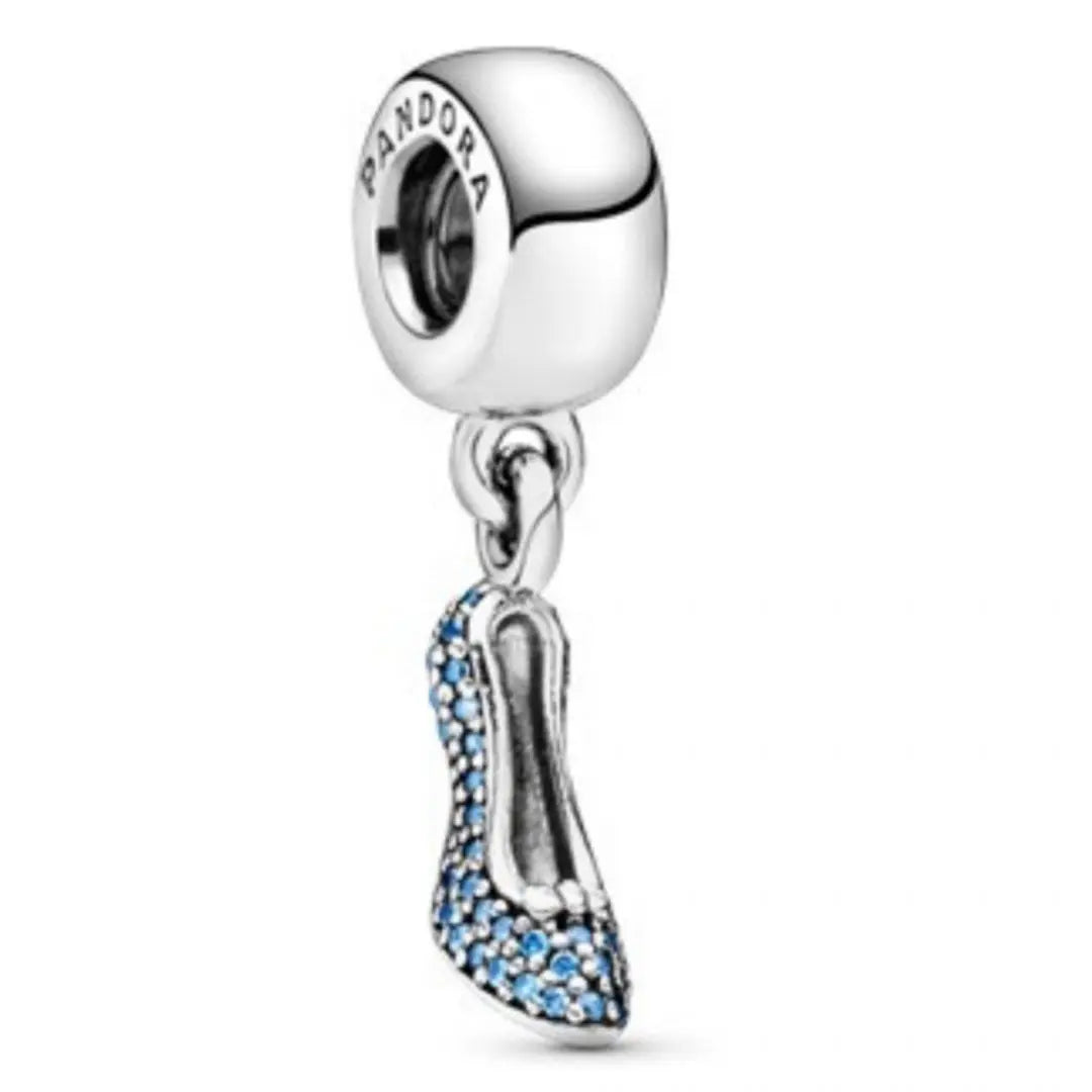 Pandora, Disney, Cinderella Sparkling Slipper Dangle Charm - Danson Jewelers Silver Jewelry 