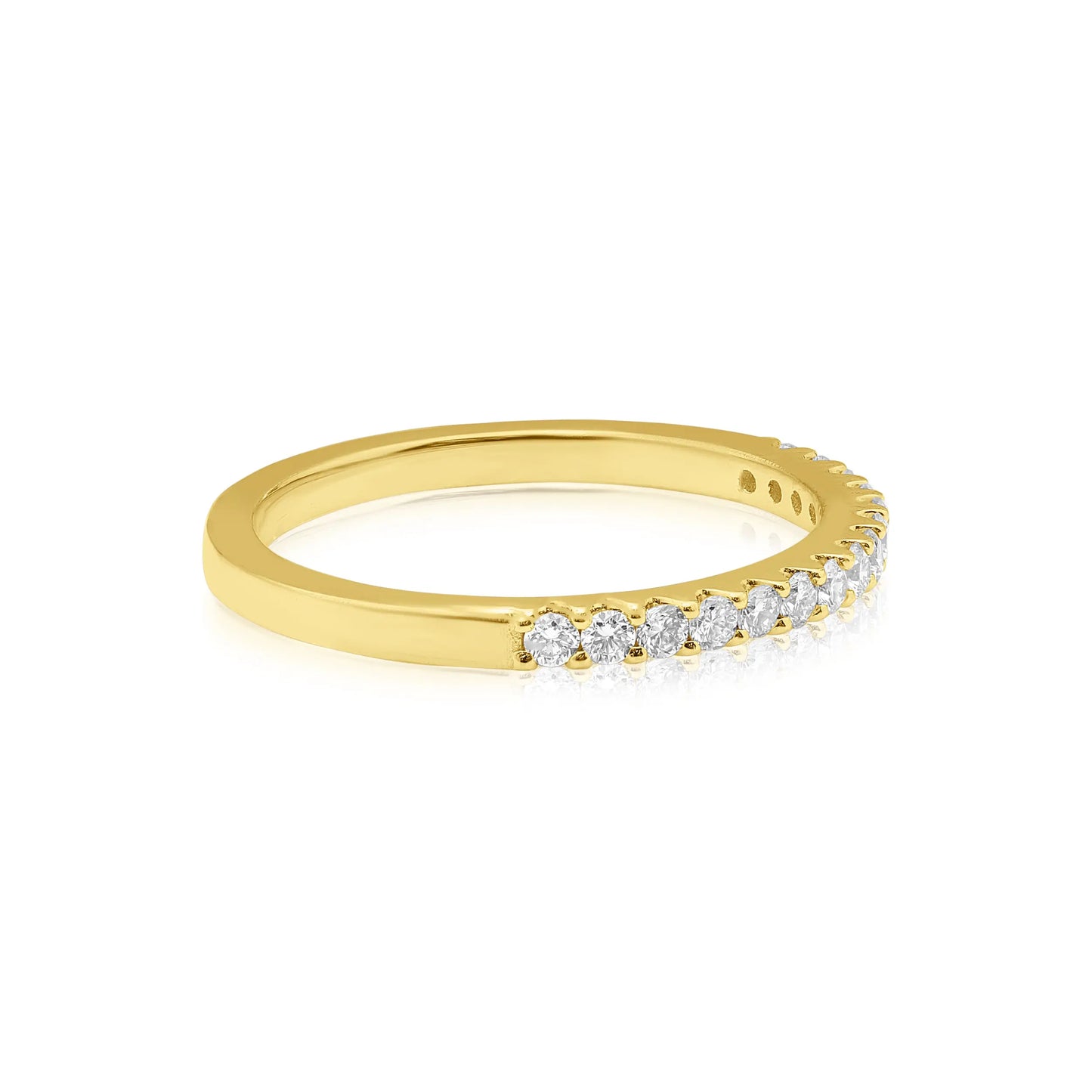 Yellow Gold Ladies Rings Pavé Diamond Band Danson Jewelers Danson Jewelers 
