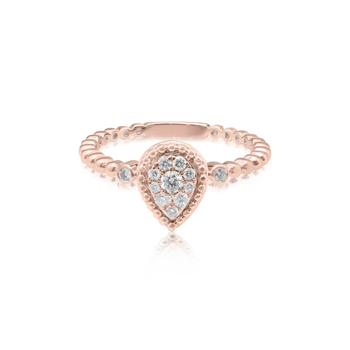Pear Shape Cluster Diamond Ring dansonjewelers