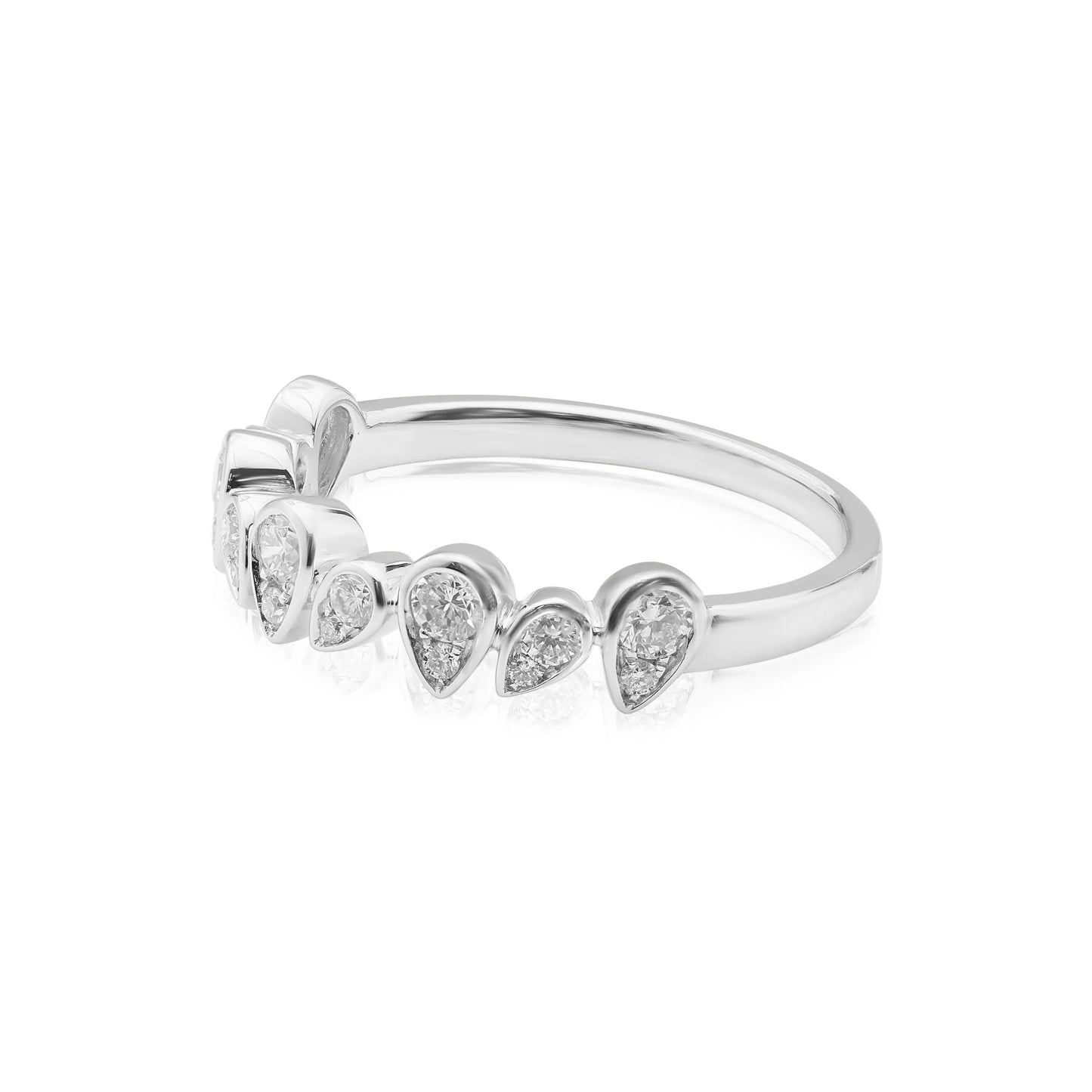 White Gold Ladies Rings Pear Shaped Diamond Ring Danson Jewelers Danson Jewelers 