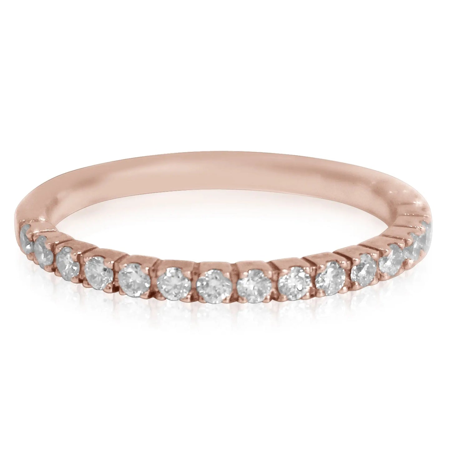 Rose Gold Ladies Rings Rose Gold Diamond Band Danson Jewelers Danson Jewelers 