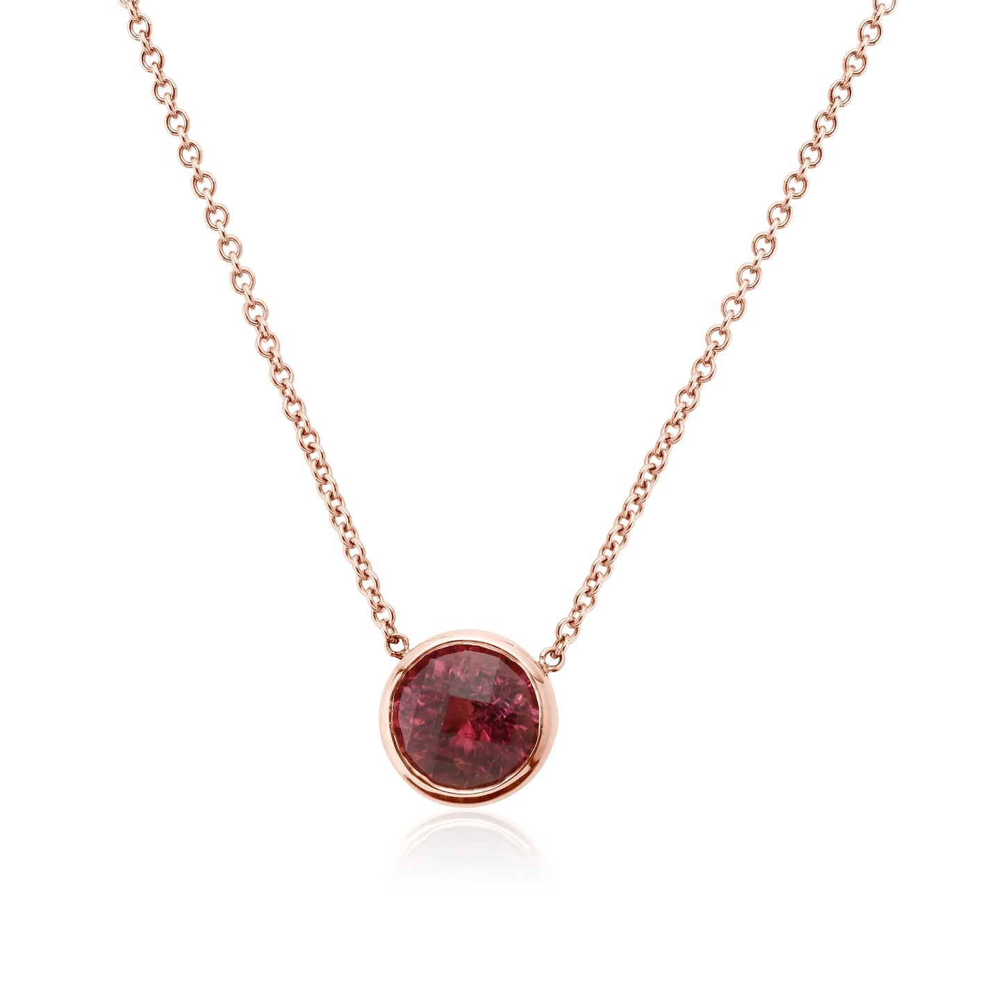 Rose Gold Necklaces Rose Gold Pink Tourmaline Necklace dansonjewelers Danson Jewelers 