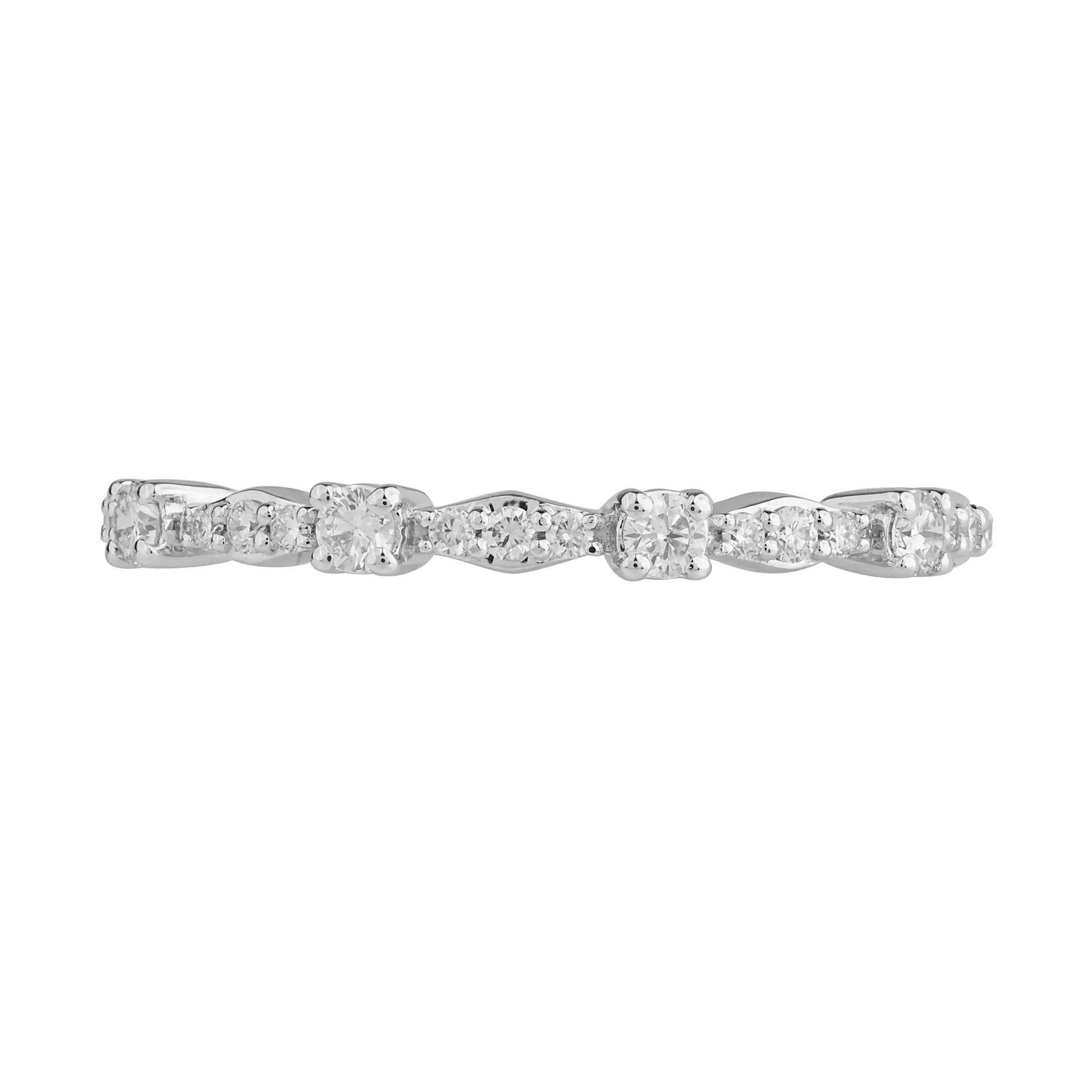 White Gold Ladies Rings Thin Stackable Diamond Band Danson Jewelers Danson Jewelers 