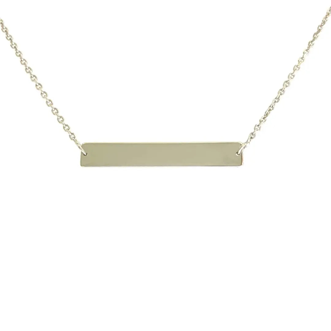 White Gold Bar Necklace - Danson Jewelers White Gold Necklaces 