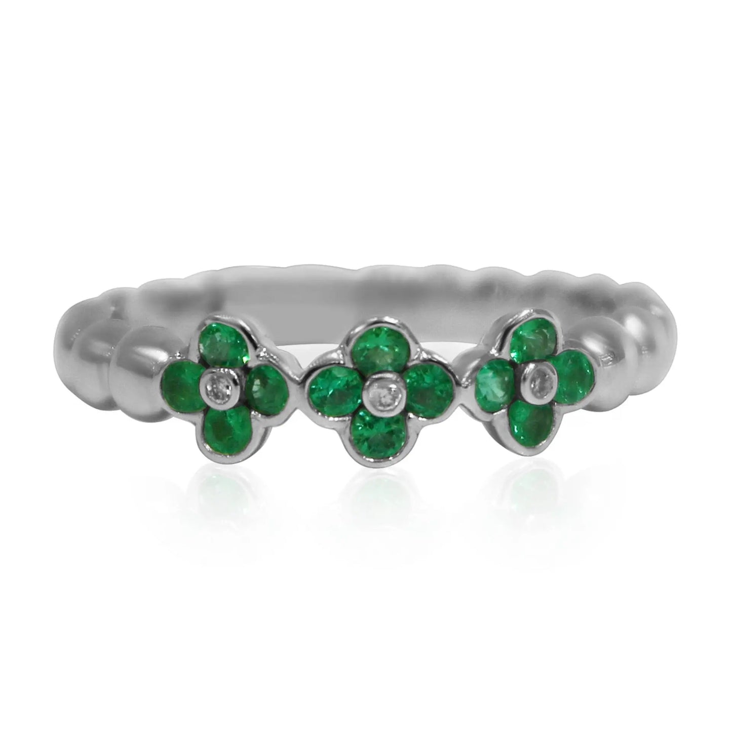 Gemstone Rings White Gold Diamond And Emerald Ring Danson Jewelers Danson Jewelers 