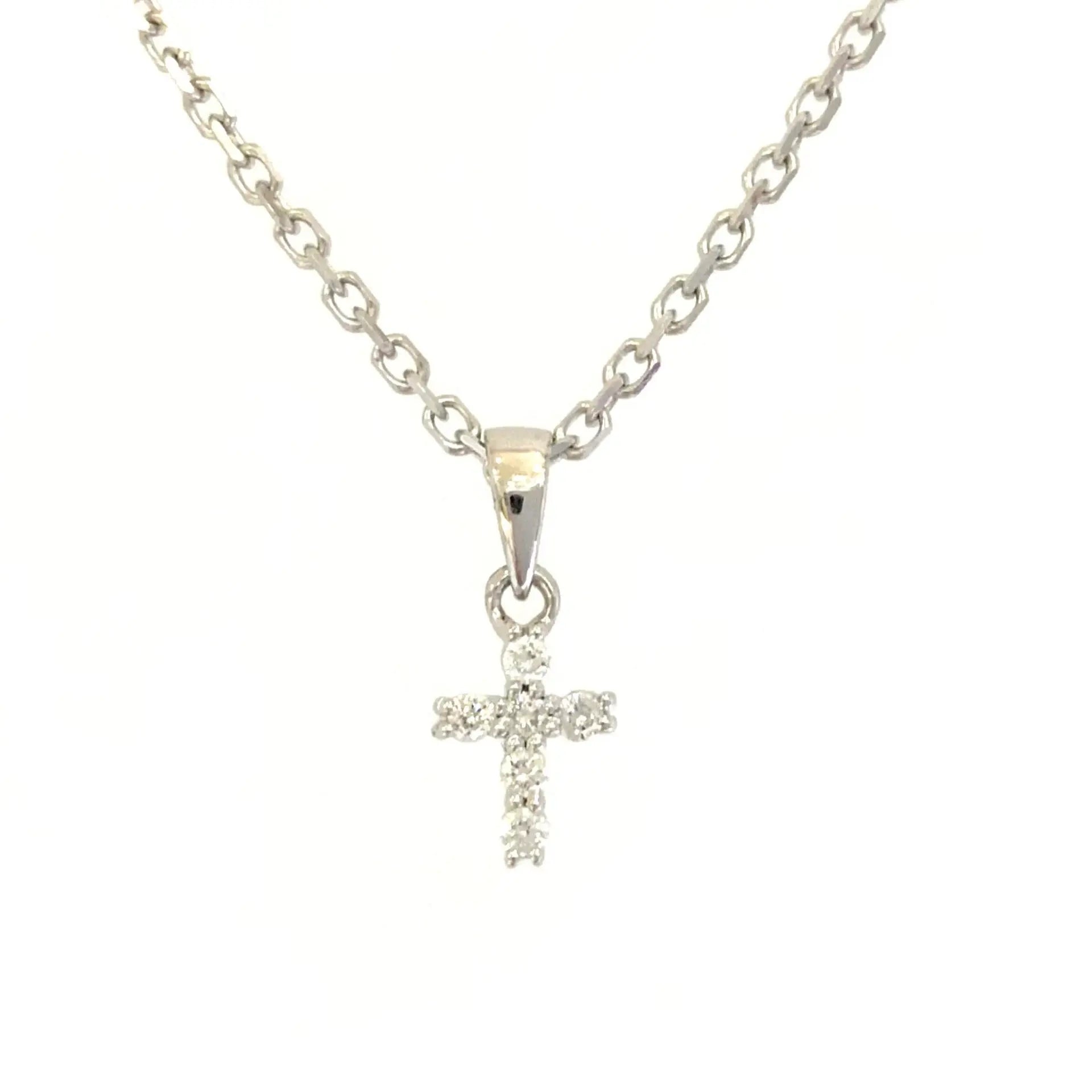 White Gold Necklaces White Gold Diamond Cross Danson Jewelers Danson Jewelers 