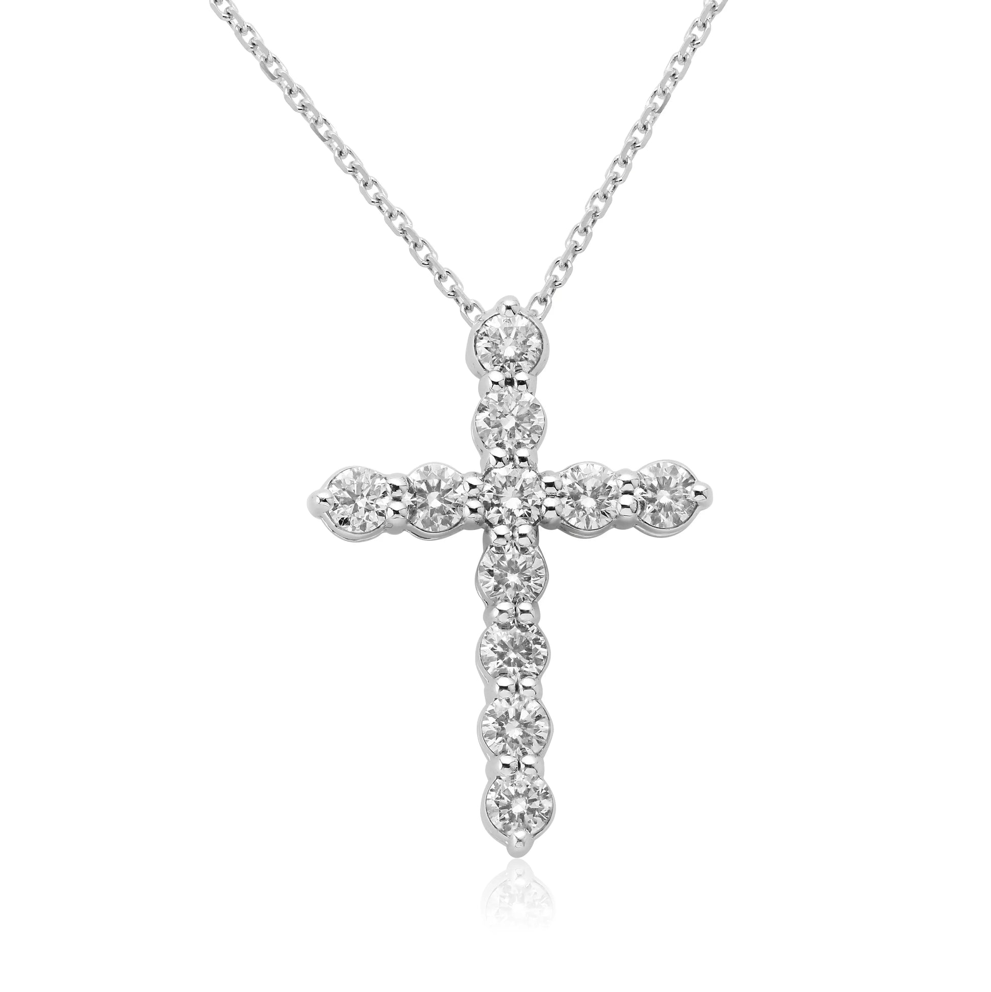 White Gold Necklaces White Gold Diamond Cross Danson Jewelers Danson Jewelers 