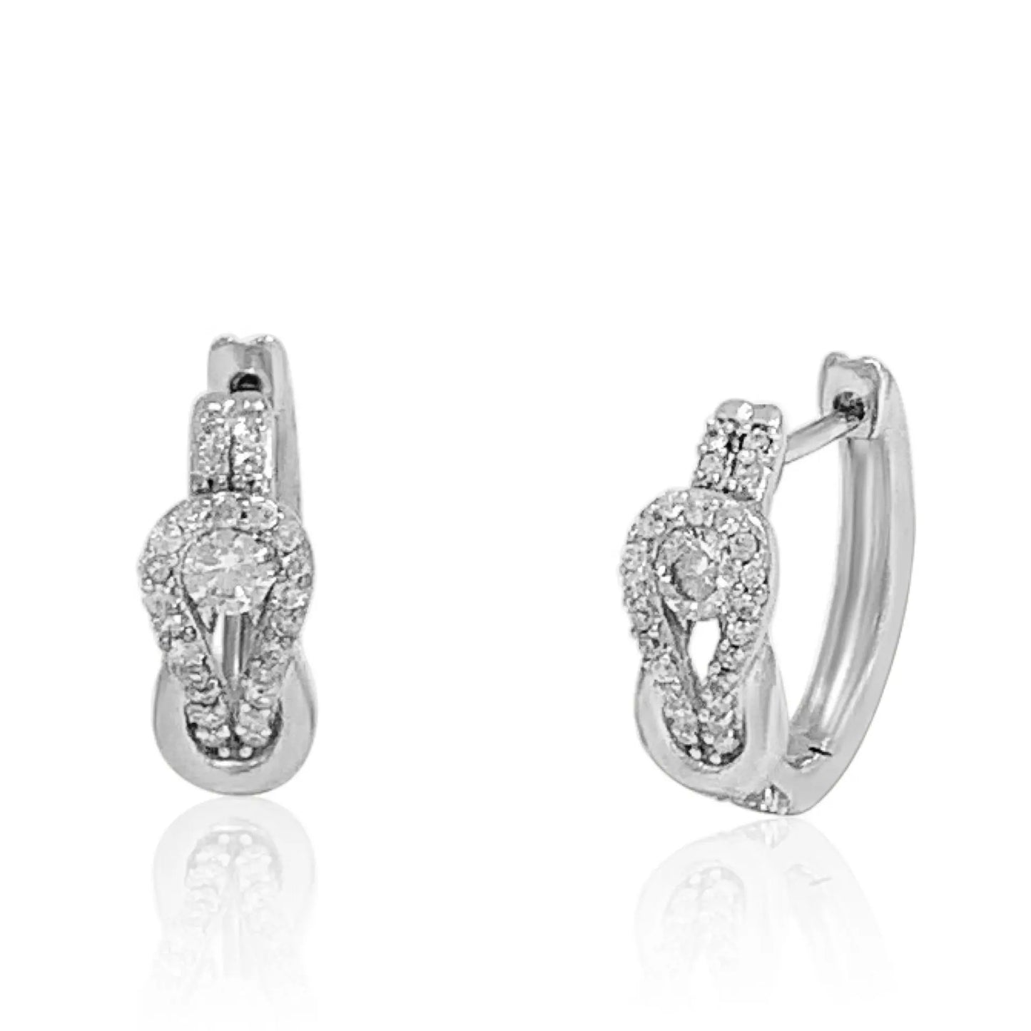 White Gold Earrings White Gold Diamond Huggie Earrings Danson Jewelers Danson Jewelers 