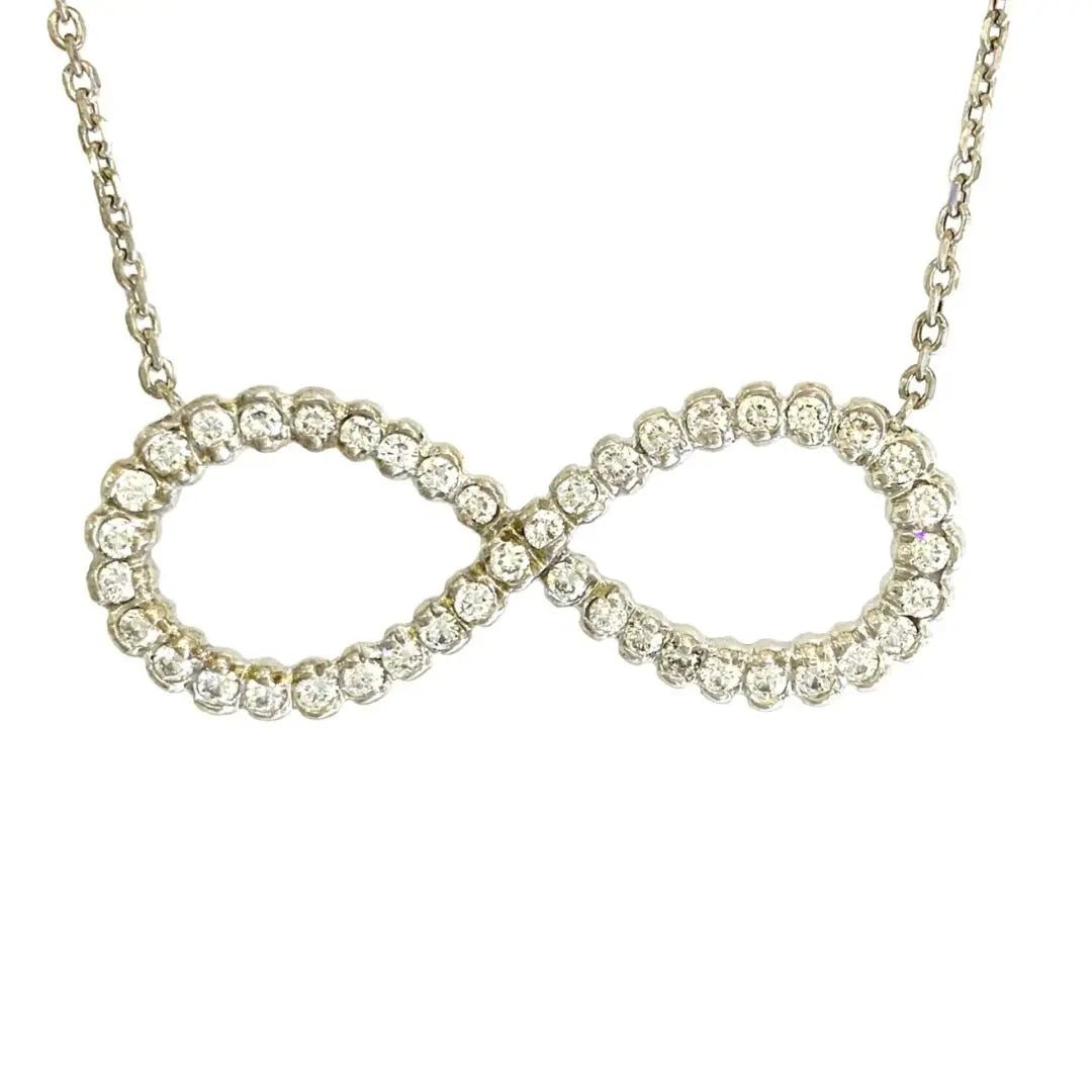 White Gold Diamond Infinity Pendant - Danson Jewelers White Gold Necklaces 