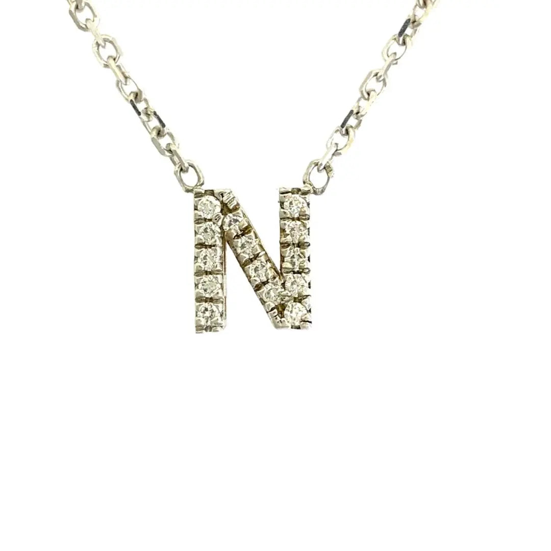 White Gold Necklaces White Gold Diamond N Pendant dansonjewelers Danson Jewelers 
