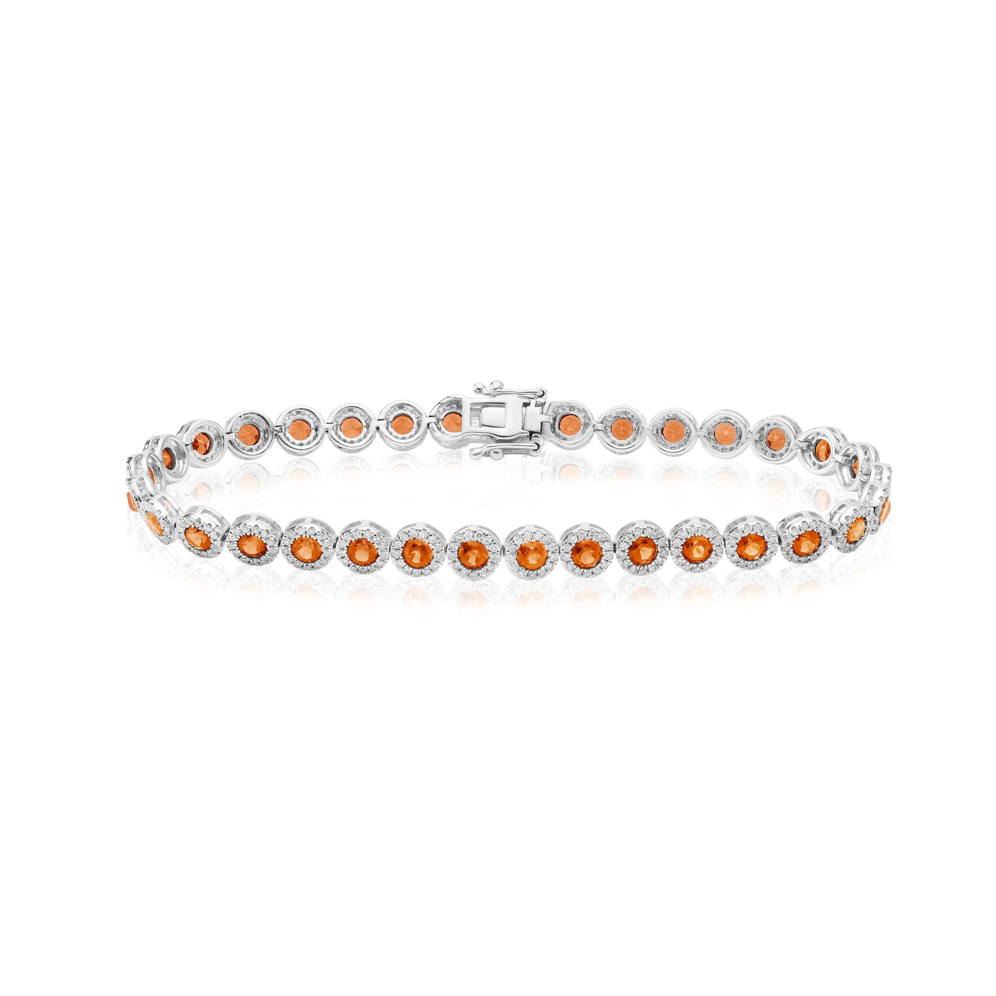 Garnet and diamond bracelet Clearance