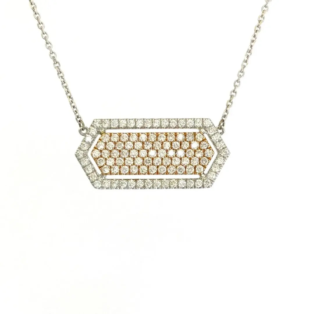 White Gold Two-Tone Diamond Necklace dansonjewelers