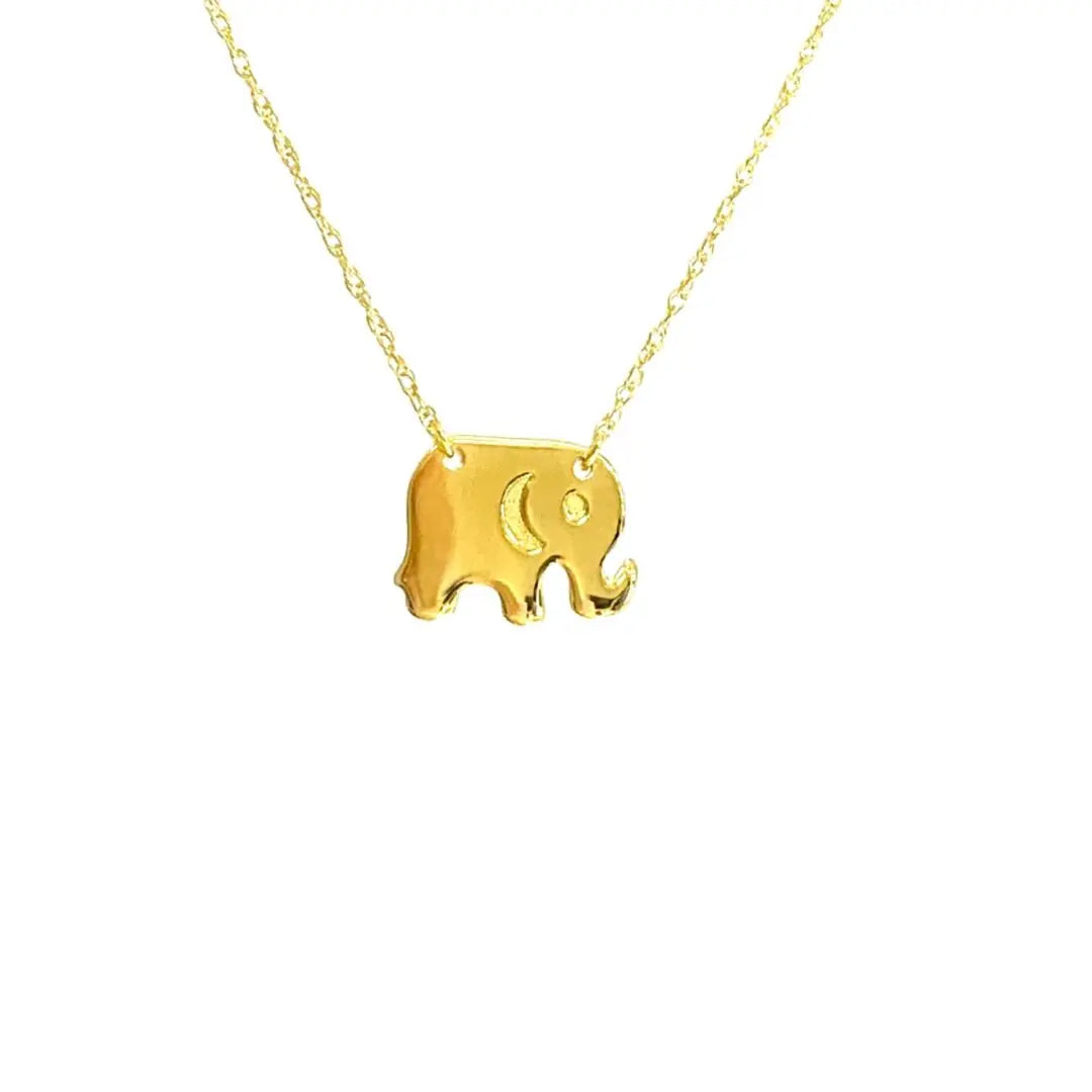 Yellow Gold Baby Elephant Necklace - Danson Jewelers Yellow Gold Necklace 
