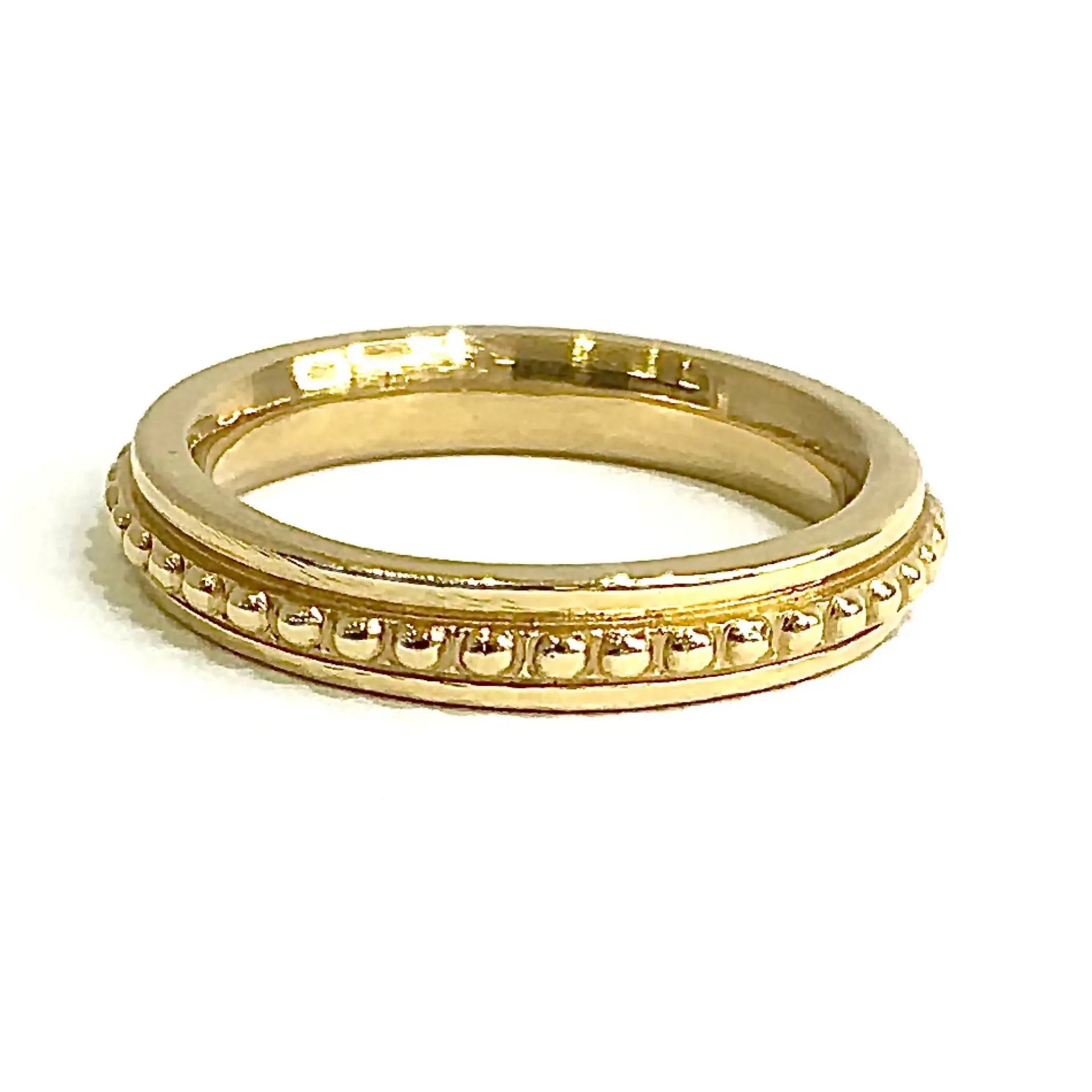 Yellow Gold Ladies Rings Yellow Gold Beaded Ring Danson Jewelers Danson Jewelers 