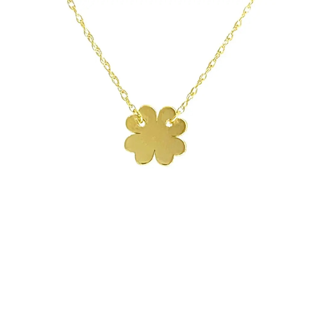 Yellow Gold Clover Leaf Pendant - Danson Jewelers Yellow Gold Necklace 