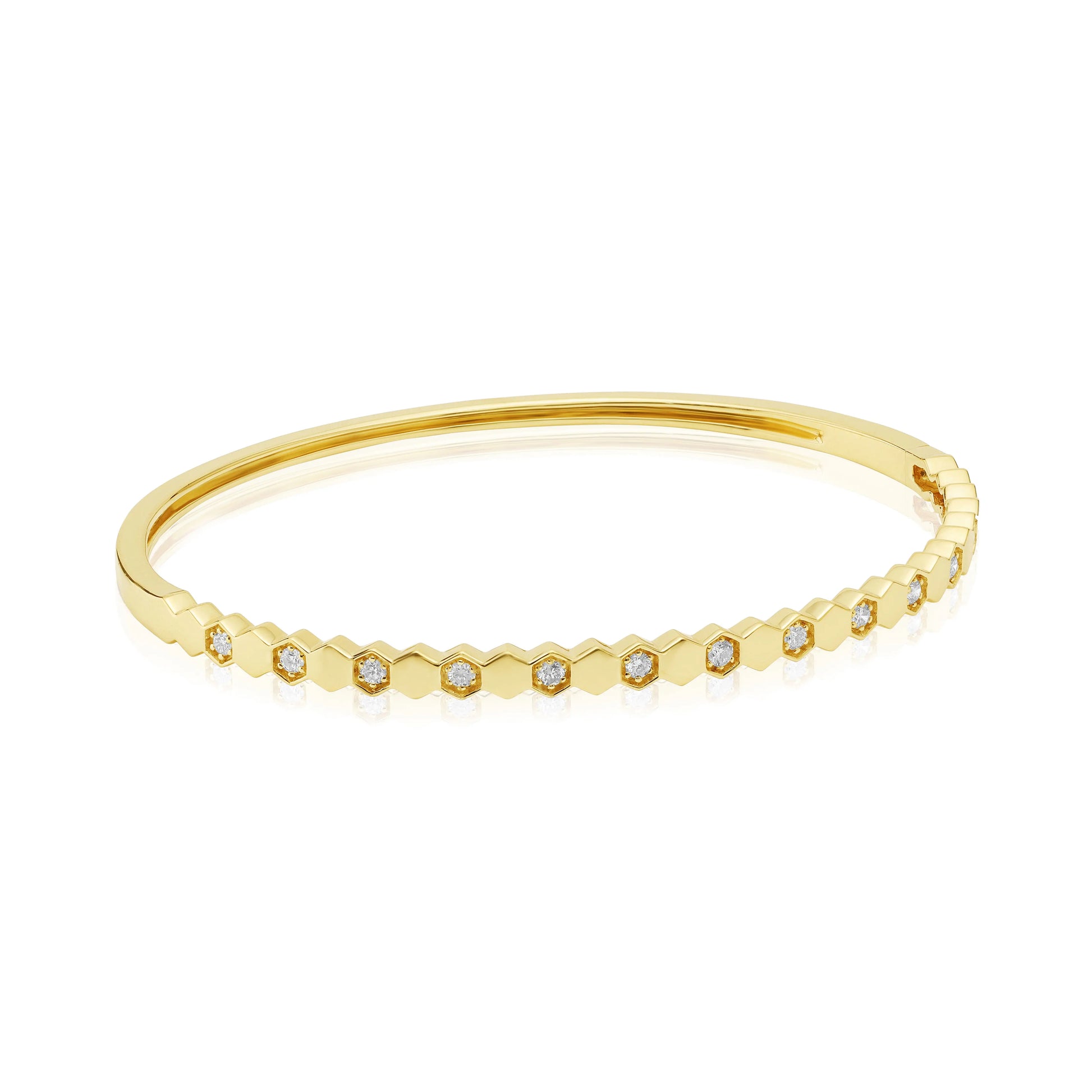 Bracelets Yellow Gold Diamond Bangle Bracelet Danson Jewelers Danson Jewelers