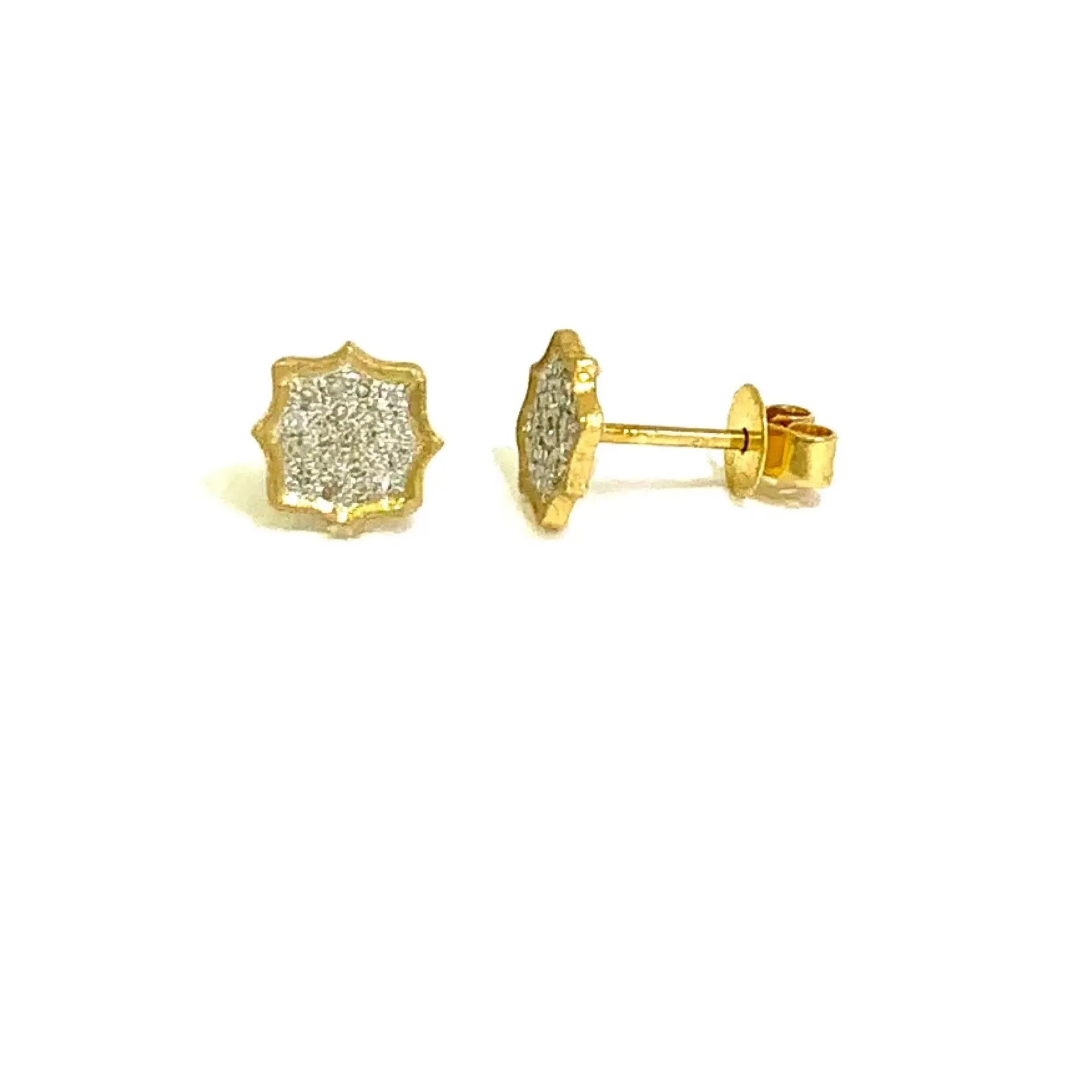 Yellow Gold Earrings Yellow Gold Diamond Cluster Earrings Danson Jewelers Danson Jewelers 