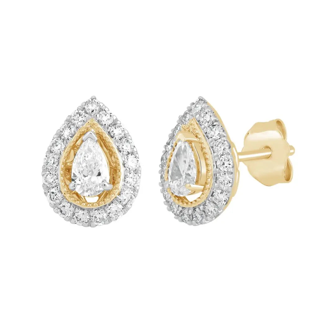 Yellow Gold Earrings Yellow Gold Diamond Earring dansonjewelers Danson Jewelers 