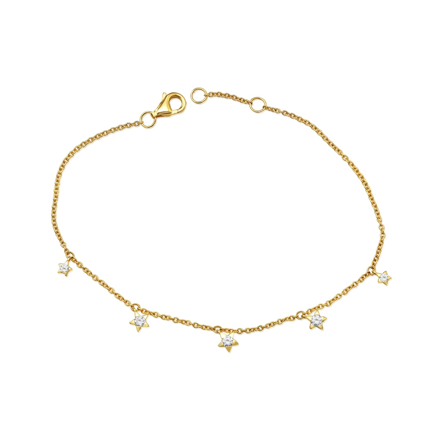 Bracelets Yellow Gold Diamond Star Bracelet Danson Jewelers Danson Jewelers