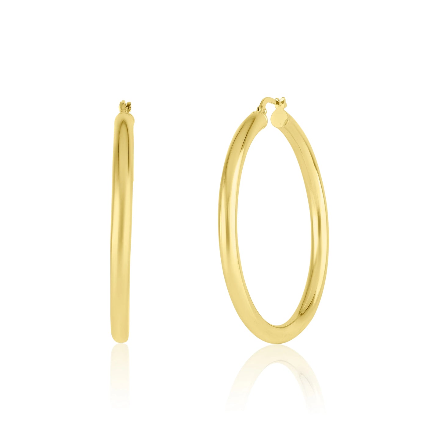 Yellow Gold Earrings Yellow Gold Tube Hoop Earrings Danson Jewelers Danson Jewelers 